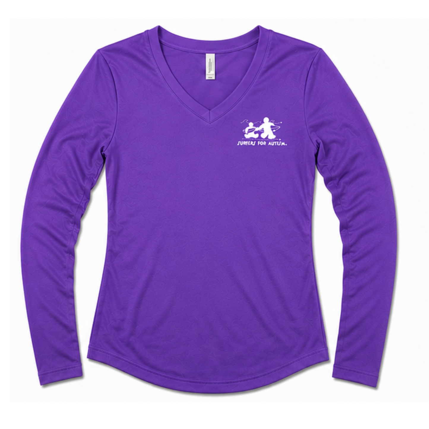 Women's Surfers for Autism® Performance V-Neck Long Sleeve Shirt In Purple