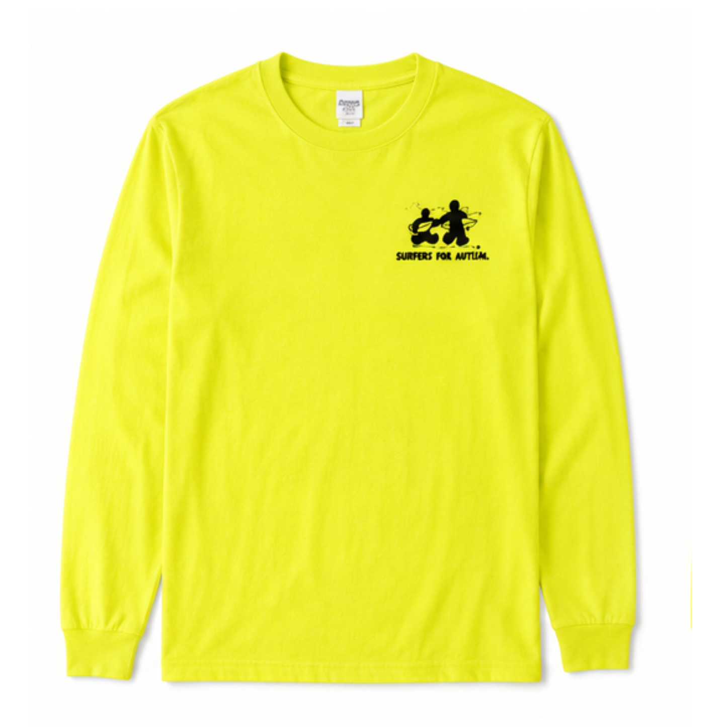 Surfers for Autism® Classic Logo Long Sleeve T-Shirt In Safety Yellow