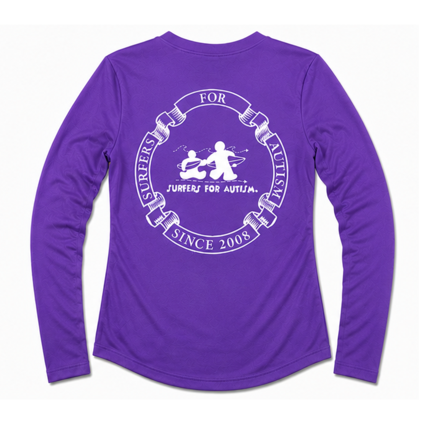 Women's Surfers for Autism® Performance V-Neck Long Sleeve Shirt In Purple