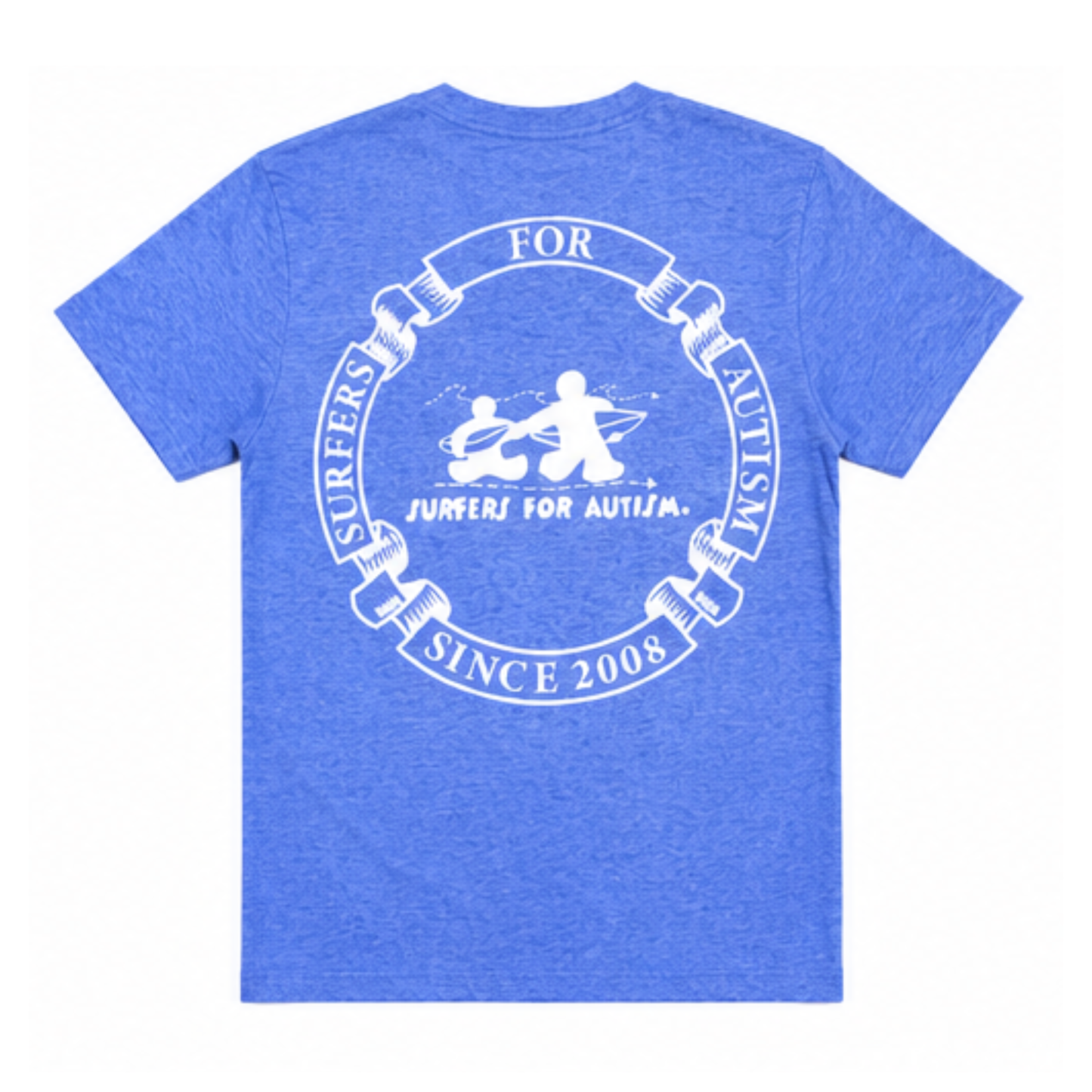 Surfers for Autism® Circle Logo Short Sleeve Tee In Blue