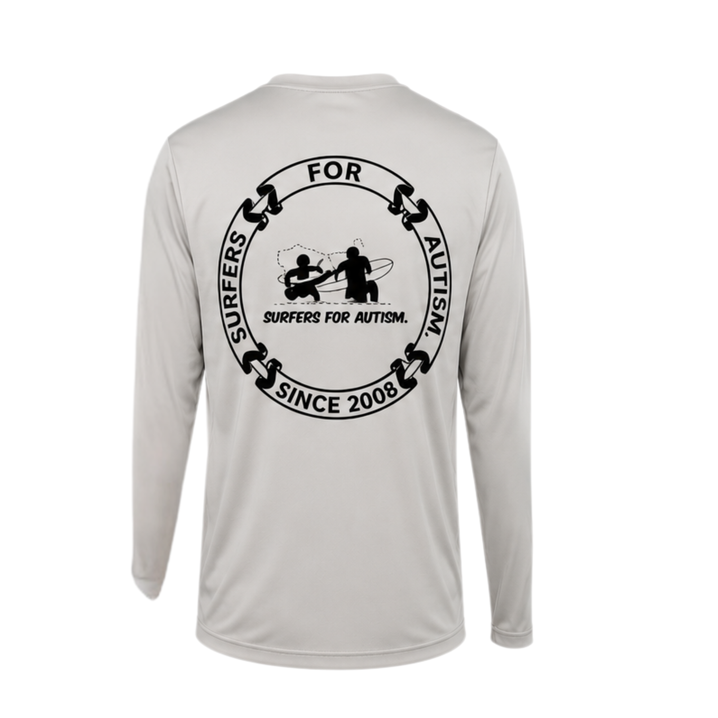 Surfers for Autism® Performance Long Sleeve Shirt In Light Grey