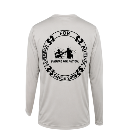 Surfers for Autism® Performance Long Sleeve Shirt In Light Grey