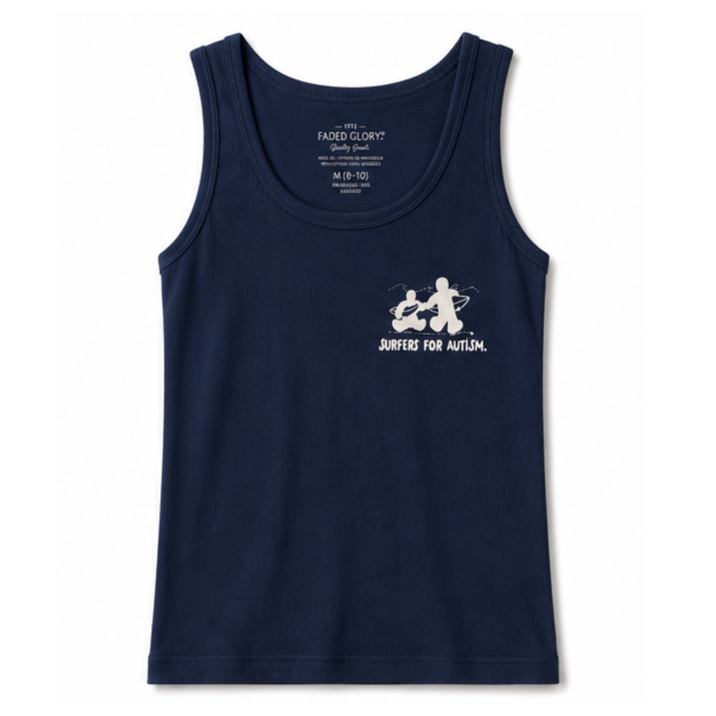 Surfers for Autism® Classic Logo Womens Tank Top Navy