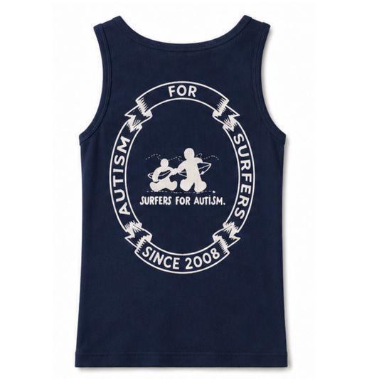 Surfers for Autism® Classic Logo Womens Tank Top Navy
