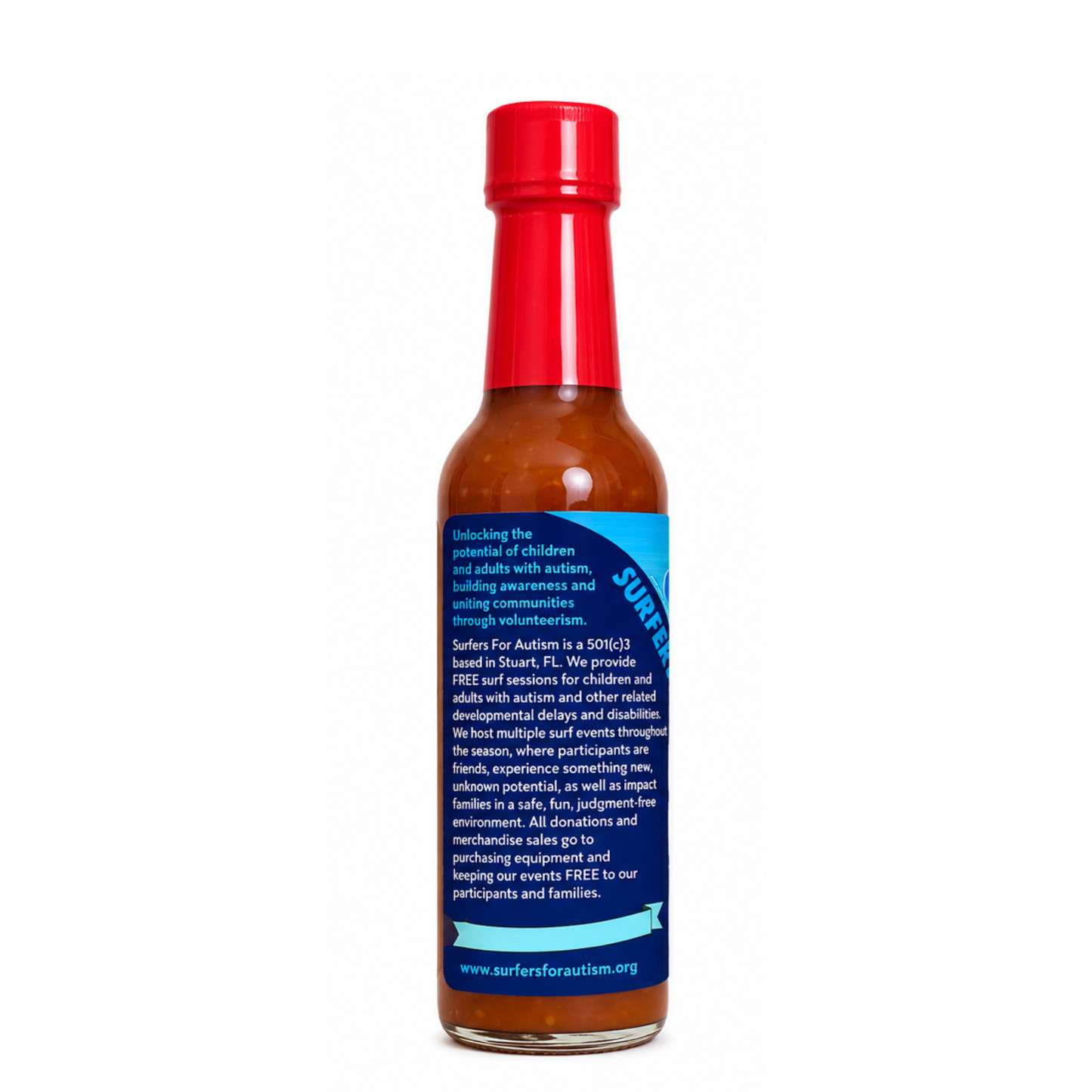 Surfers for Autism Gourmet Hot Sauce – 5 fl oz | Gluten Free | Bottled in Florida
