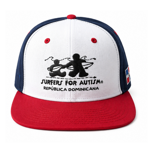 Surfers for Autism® República Dominicana Snapback Hat – White/Navy/Red