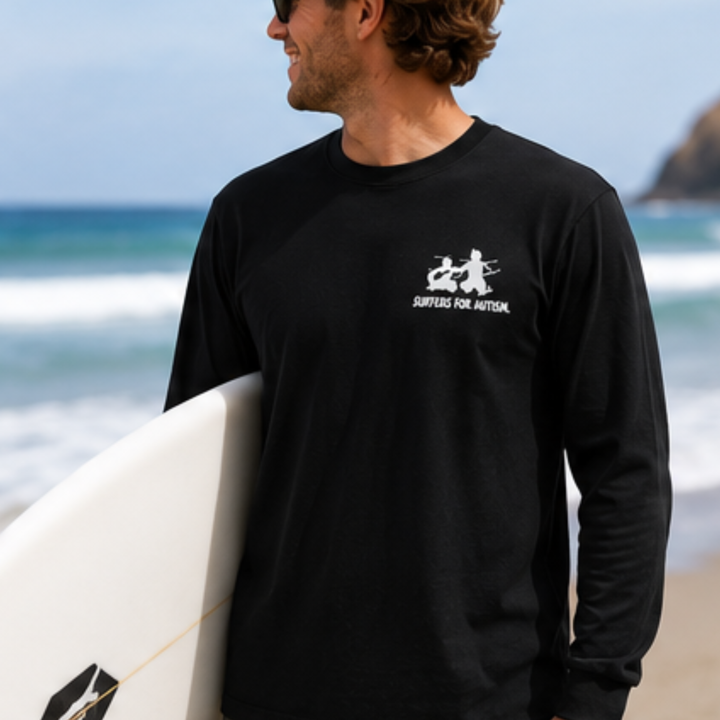 Surfers for Autism® Classic Logo Long Sleeve T-Shirt In Red (Copy)