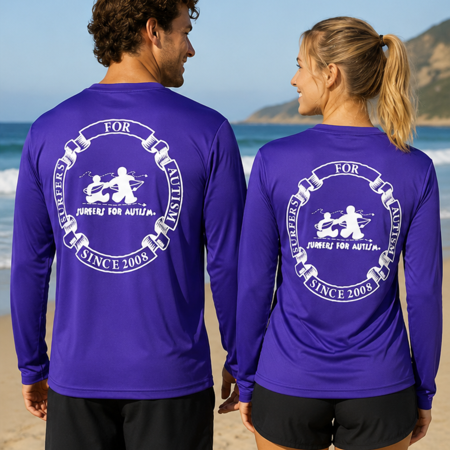 Surfers for Autism® Performance Long Sleeve Shirt In Purple