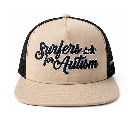 Surfers for Autism® Tan & Black Trucker Hat