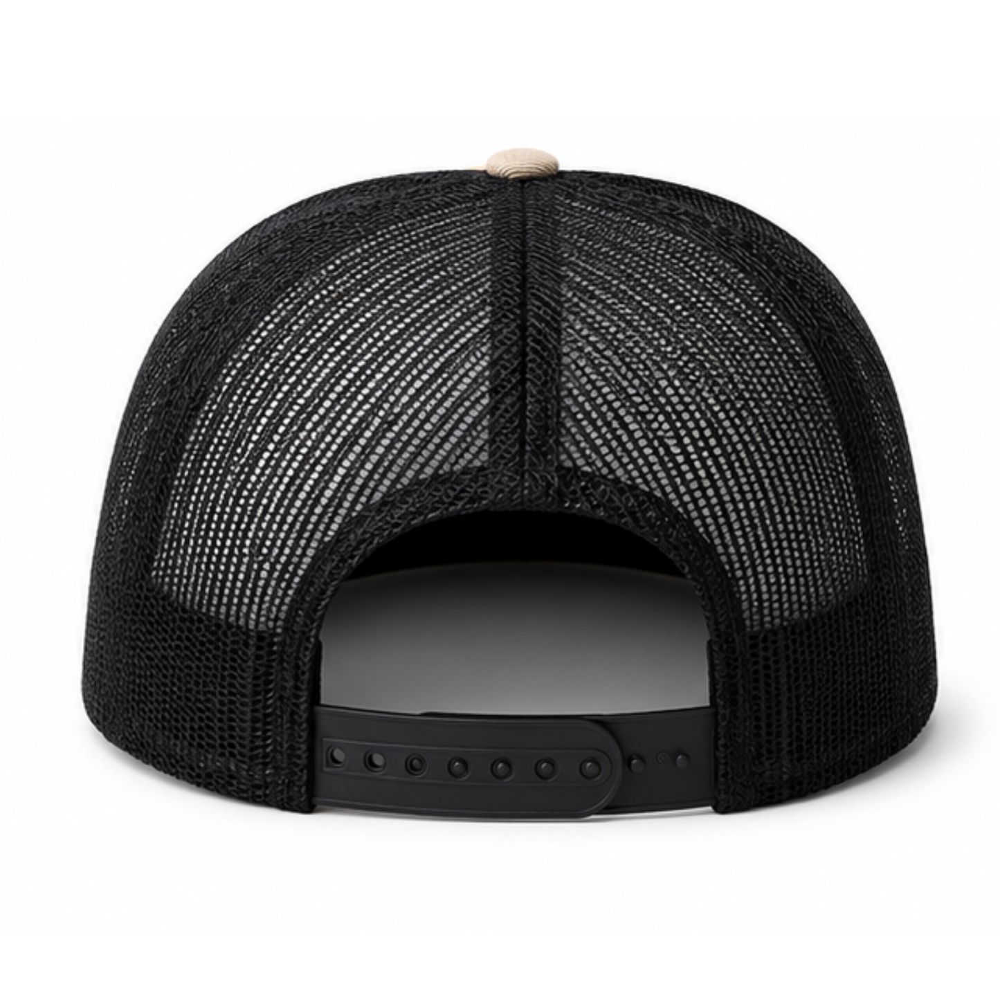 Surfers for Autism® Tan & Black Trucker Hat – Navy Script Logo