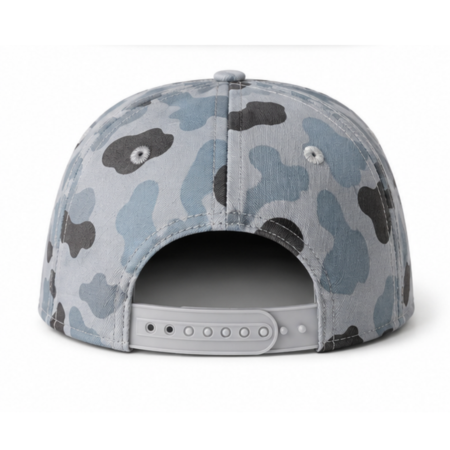 Surfers for Autism® Gray Camo Snapback Hat – Blue Embroidered Logo