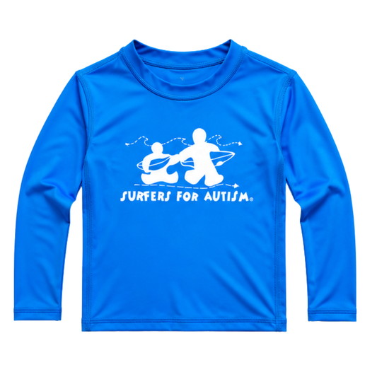 Youth Surfers for Autism® Long Sleeve UPF 50+ Rash Guard In Blue