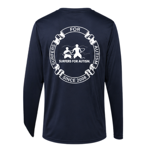 Surfers for Autism® Performance Long Sleeve Shirt In Navy