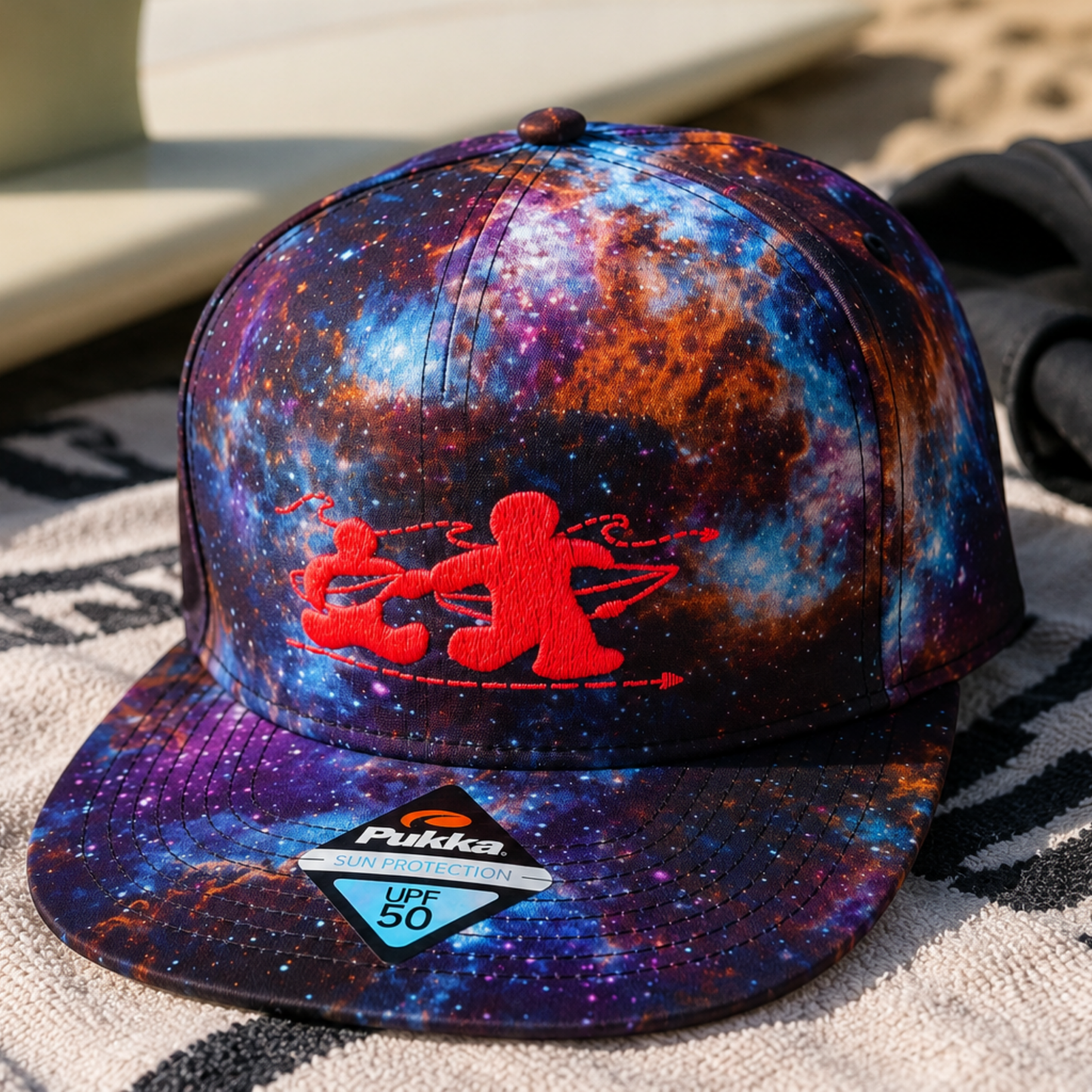 Surfers for Autism® Cosmic UPF 50 Performance Hat In Orange