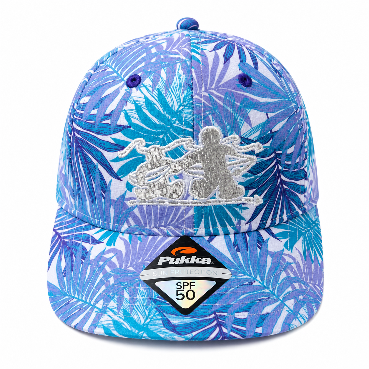 Surfers for Autism Purple Tropical Performance Hat | SPF 50 Sun Protection