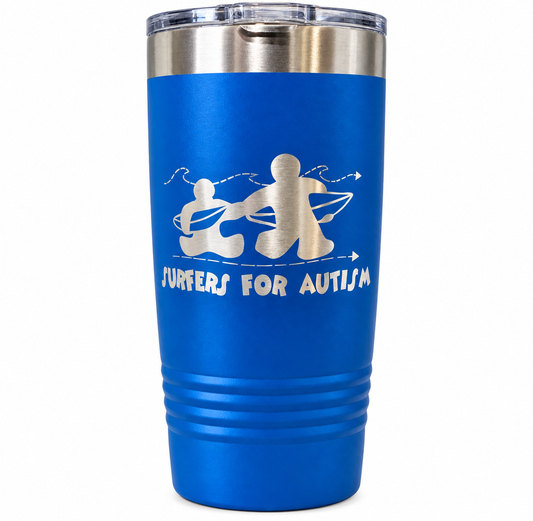 Surfers for Autism Engraved 20 oz Tumbler - Classic Surfers Logo