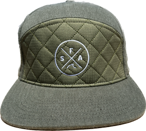 Quilted Army Green Hat