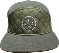 Quilted Army Green Hat