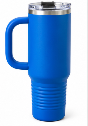Surfers for Autism 40 oz Engraved Blue Travel Tumbler – Signature Surfer Logo