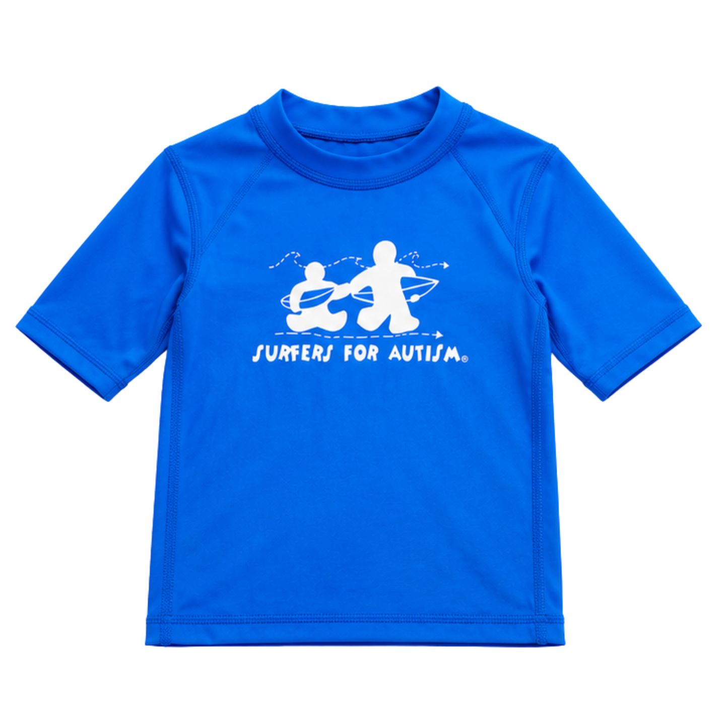 Youth Surfers for Autism® Short Sleeve UPF 50+ Rash Guard In Blue