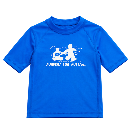 Youth Surfers for Autism® Short Sleeve UPF 50+ Rash Guard In Blue